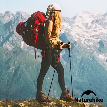【Naturehike】長風EXT碳纖維五節折疊登山杖 標準款115cm/加長款135cm D010-Z