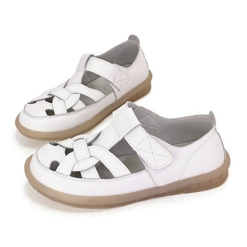 Brielle 日系質感真皮漁夫編織涼鞋