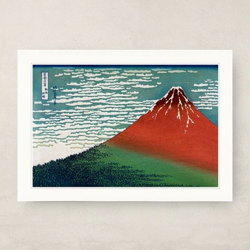 【 藝術畫卡 】葛飾北齋・凱風快晴 | B4畫卡