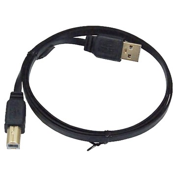 i-gota 愛購它 USB 2.0 A公-B公 黑色扁線 鍍金頭 超薄型設計 高速傳輸線  1m  1條