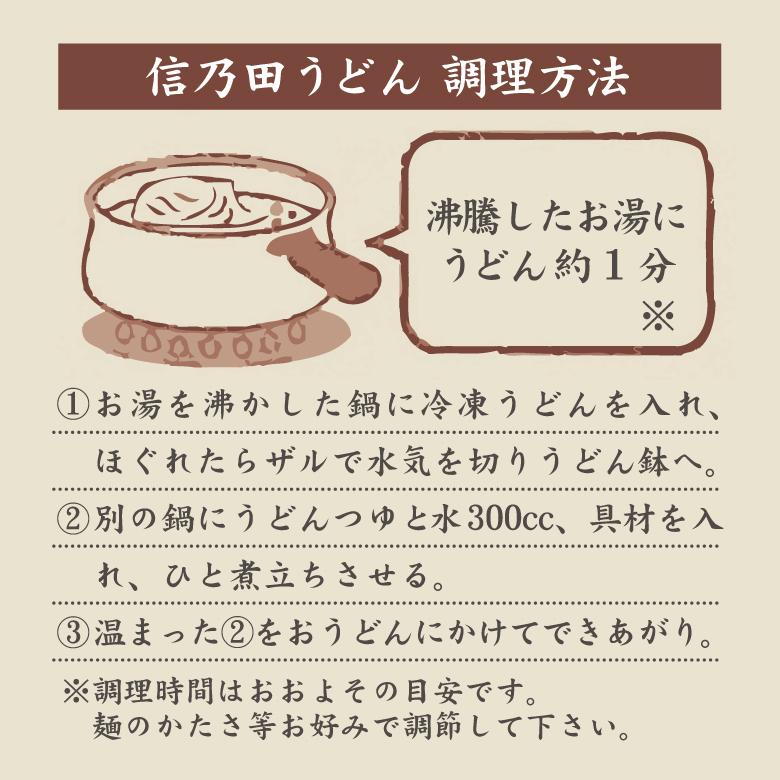 冷凍食品 信乃田うどん 6食セット 創業明治十年 老舗の味