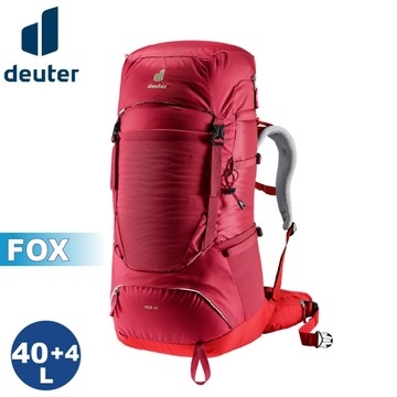 【Deuter 德國 FOX 40+4L 拔熱背包《紅》】3611222/雙肩後背包/自助旅行/登山/專業輕量透氣背包