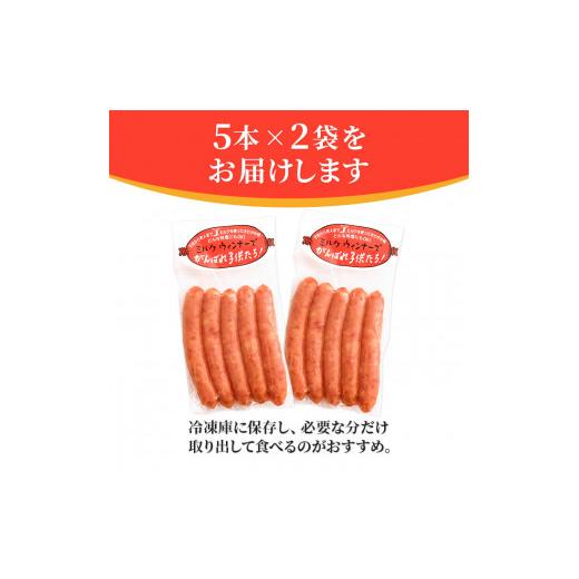 ふるさと納税 秋田県 にかほ市 5本×2袋 計10本 ジャージーミルク ウインナー がんばれ子どもたち 計10本