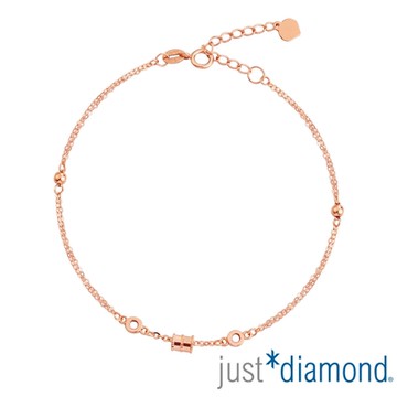 【Just Diamond】幾何金球 18K玫瑰金手鍊(網路限定)