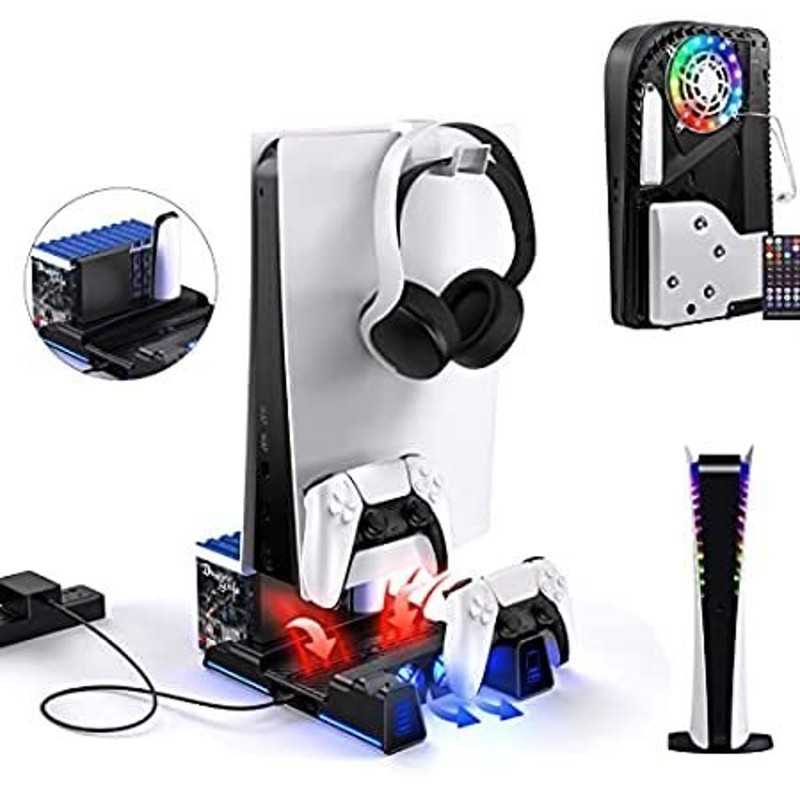  NexiGo PS5 Accessories Vertical Stand with Headset