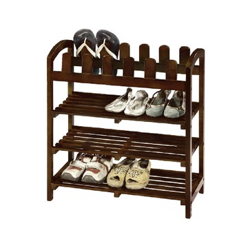 【本木】谷明 實木三層鞋架(免組裝)