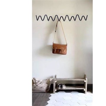 ins掛鉤北歐波浪設計鐵藝墻面掛飾玄關壁掛掛衣鉤裝飾創意衣帽鉤