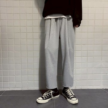 春秋季新款ulzzang韓版男士潮流衛褲寬松學生休閑百搭直筒運動褲