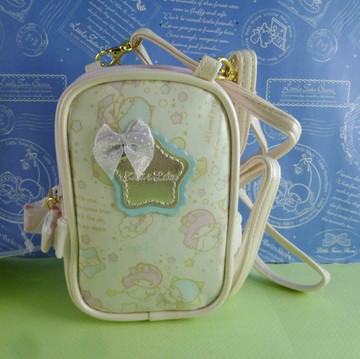 【震撼精品百貨】Little Twin Stars KiKi&LaLa 雙子星小天使 斜背包 粉白 震撼日式精品百貨