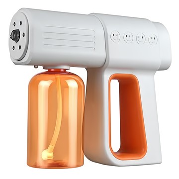 K6X 藍光奈米霧化消毒槍 無線手持消毒噴霧機 400ml 白色  1個