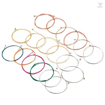 3 套民謠吉他弦組弦不銹鋼線芯銅合金纏繞,6 件/套 (.007-.047)