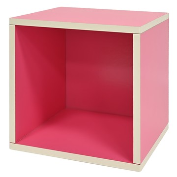 PMU 必美優 紙製一格置物櫃 環保無毒 簡單組裝 超輕量  粉色