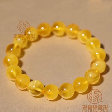🙏🏻結緣小物🙏🏻蜜蠟項鍊 蜜蠟手串 招財納福 天然金絞蜜手串波羅的海蜜蠟鷄油黃原礦圓珠單圈手鏈真品閨蜜禮物