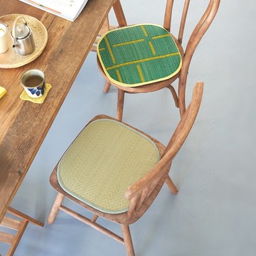 日本霜山 天然藺草透氣方形椅墊/坐墊(37x37cm)