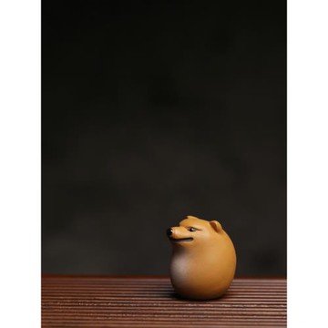 紫砂段泥狗蛋搞笑表情包茶寵小擺設擺件家居有趣創意手把件卡通