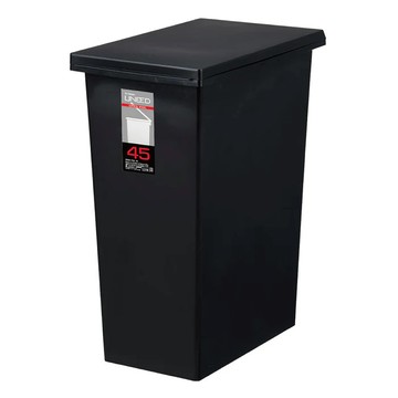 TONBO｜UNEED系列SLIM掀蓋垃圾桶45L黑色