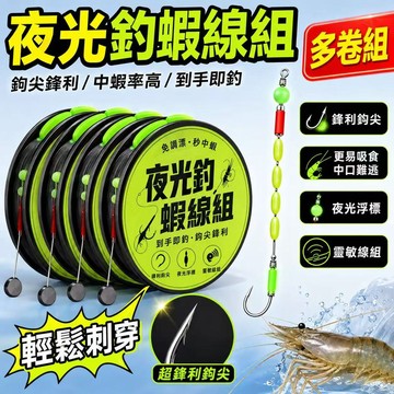 【台灣現貨🏍️隔日達】釣蝦線組 夜光七星漂釣蝦線組 釣蝦釣組 草蝦 河蝦 小龍蝦 羅氏蝦 抓蝦專用神器 釣蝦神器套裝