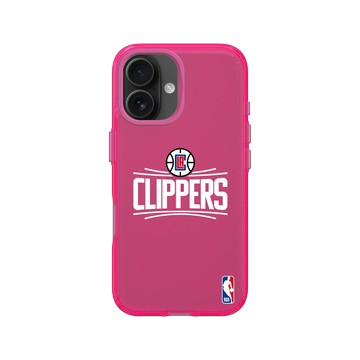 iPhone 16 Clear 粉漾桃 - NBA - Logo-洛杉磯快艇 L.A. Clippers - Light