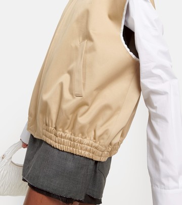 Miu Miu Zip-up cotton twill vest