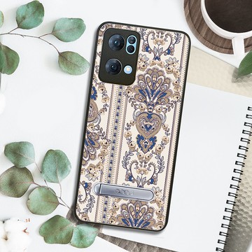 apbs OPPO Reno7 5G 全系列 減震立架手機殼-巴洛克金