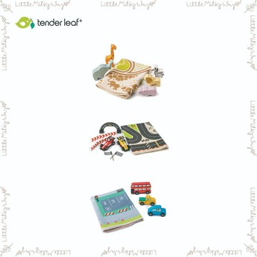 【LMW親子選品】🌿美國 Tender Leaf - 極速賽車遊戲組 小鎮交通遊戲組 非洲動物遊戲組🌿木質玩具