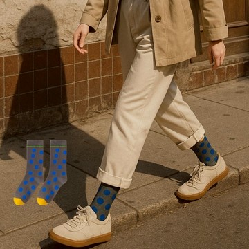 現貨柔軟質感百搭點點中筒襪 點點女襪 棉質學生襪 點點中筒襪