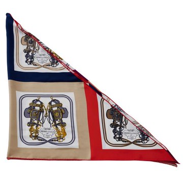 HERMES Brides de Gala Triagle Scarf 140cm 經典花色三角絲巾