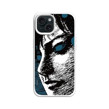 iPhone 15 SolidX 白 - 伊藤潤二驚選集 Junji Ito - 抽色設計款 - 十字路口的美少年