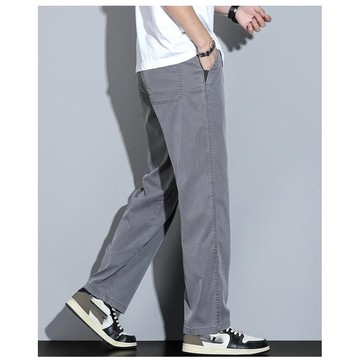男士牛仔長褲 寬鬆男裝男士休閒褲 牛仔長褲男寬鬆休閒褲