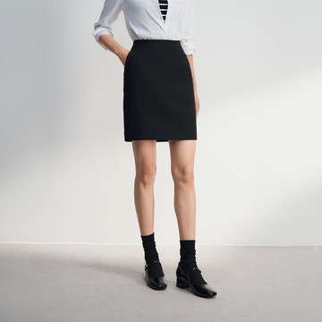 商務防水防油防汙處理套裝裙/黑色 | 5625163199