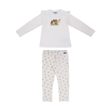 Moschino Kids 荷葉邊造型 T-Shirt + 內搭褲套裝