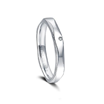 女戒 /Shape Of You 愛情的樣子/ 鑽石白鋼戒指