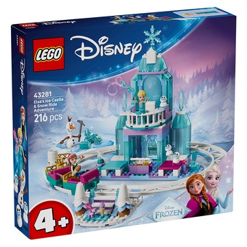 LEGO 迪士尼系列 艾莎的冰雪城堡和雪橇大冒險 Elsa's Ice Castle & Snow Ride Adventure 43281  混和顏色  1個