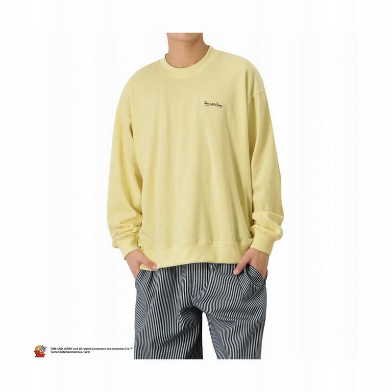 マックハウス Tom And Jerry ポンチ素材 トレーナー 2173 1260 メンズ イエロー L Mac House 通販 Lineポイント最大get Lineショッピング