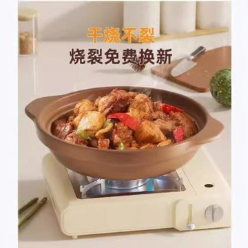煲仔飯專用砂鍋陶瓷家用煲湯燉鍋無釉燃氣灶明火無涂層耐高溫