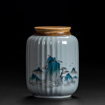 陶瓷茶葉罐密封存茶罐儲存罐家用中式防潮空罐瓷罐精品高檔儲茶罐