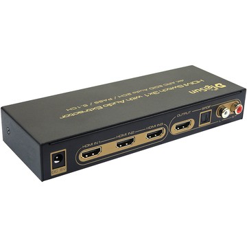 DigiSun AH231R 4K 3x1 HDMI 三入一出切換器+音訊擷取器(SPDIF+R/L)