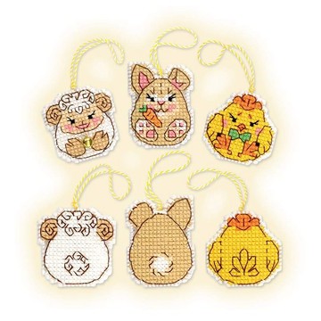 RIOLIS 十字繡材料包 - 兔兔好朋友