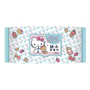 Hello Kitty~超純水柔濕巾(加蓋100抽)  三麗鷗授權