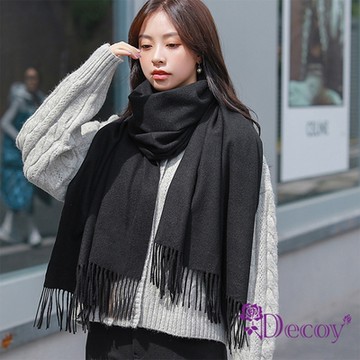 Decoy 棉柔流蘇 仿羊絨針織保暖圍巾