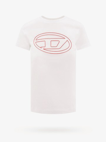 Cotton t-shirt with frontal embossed logo - DIESEL - gender_Woman