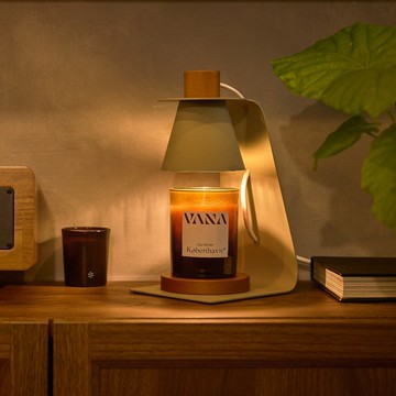 【送65g蠟燭】VANA Kos no.7 極簡款可定時香氛暖燈 - 溫暖灰