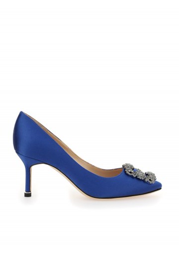 Manolo Blahnik - Hangisi Pumps - Womens - Blue