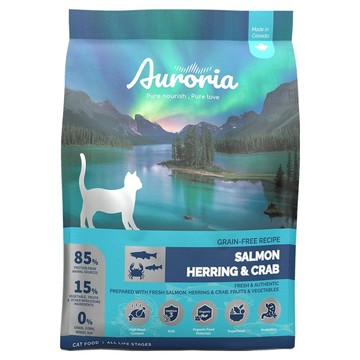 Auroria 極光 全齡貓用 無穀飼料  鮭魚 + 鯡魚 + 雪蟹  5.44kg  1袋