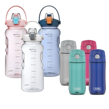 【THERMOcafe' 凱菲】冷水瓶2200ml+【THERMOS膳魔師】冷水瓶470ml優惠組