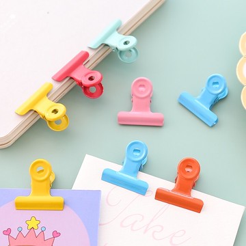 學生用多功能彩色長尾燕尾夾小清新固定創意小號文件整理夾子書夾子試卷夾文具票夾辦公用品金屬小夾子固定