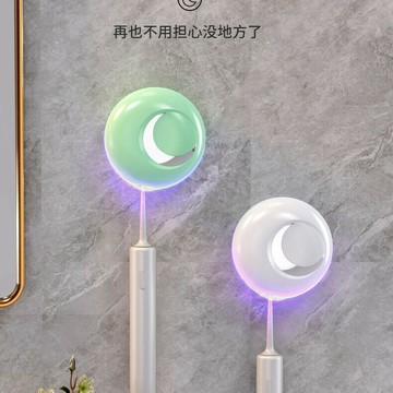 新款家用牙刷清潔烘幹器紫外充電牙刷架免打孔壁掛牙刷架 鑫弘-數碼配件
