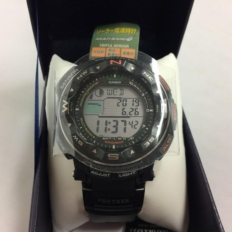 中古】カシオ プロトレック メンズ腕時計 電波ソーラー ブラック