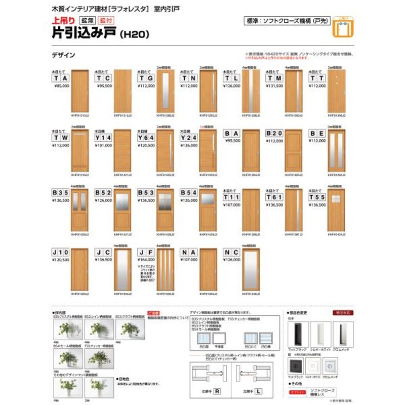 ラフォレスタ 【P5倍/9月末迄】 室内引戸 片引き戸（２枚建） ラウンド