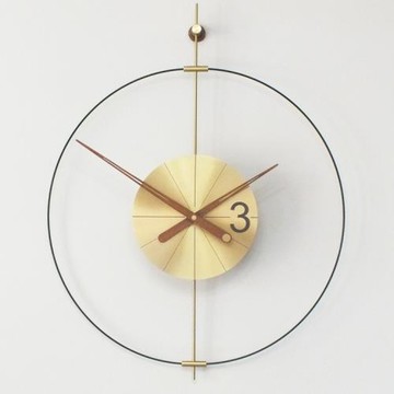 現代時尚創意客廳餐廳高級感極簡西班牙掛鐘墻免組裝靜音裝飾時鐘